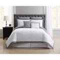 Truly Soft Everyday Hotel Border 7-Pc. Full/Queen Comforter Set, White and Grey
