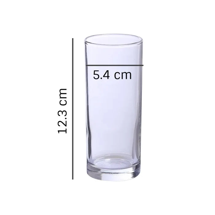 Uniglass Classico Bulgarian Imported Juice & Water Glass Tumbler Set of 6 (195 ml) – Premium Lead-Free Crystal Clear Glasses for Juice, Water, Milkshake, Sharbat, Mojito & Cocktails | Dishwasher Safe