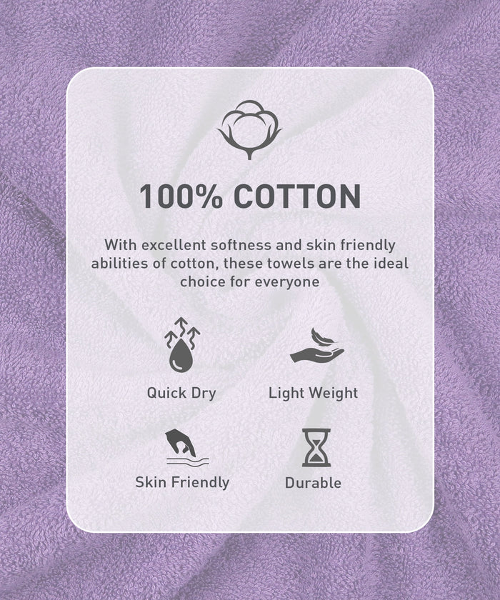 Urban Comfort Bath Towel, Purple| 450 GSM Cotton