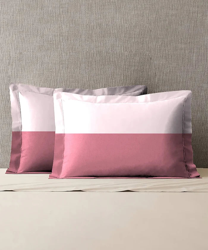 Urban Comfort Pillow Covers Set, Delicate Blush| 144 TC Cotton