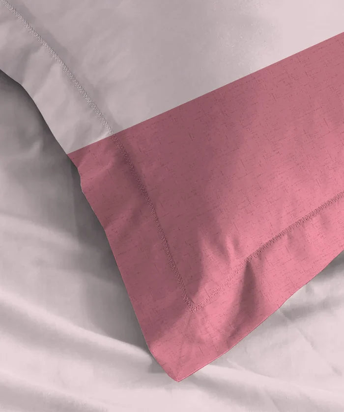 Urban Comfort Pillow Covers Set, Delicate Blush| 144 TC Cotton