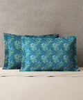 Urban Comfort Pillow Covers Set, Midnight Bloom| 144 TC Cotton