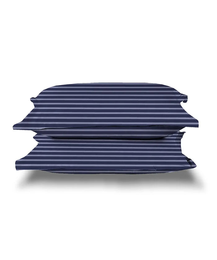 Urban Comfort Pillow Covers Set, Modern Indigo| 144 TC Cotton