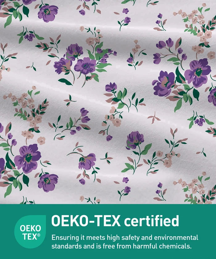 Urban Comfort Queen Bedsheet Set, Sunset Purple |144 TC Cotton| 2 Pillow Covers