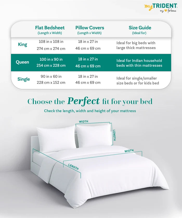 Urban Comfort Queen Bedsheet Set, Sunset Purple |144 TC Cotton| 2 Pillow Covers