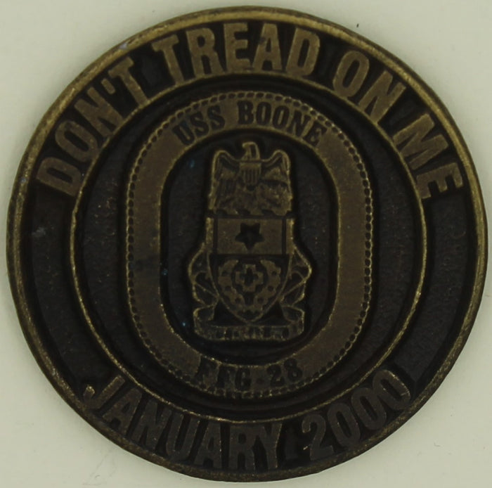 USS Boone FFG-28 January 2000 ser# 202 Navy Challenge Coin