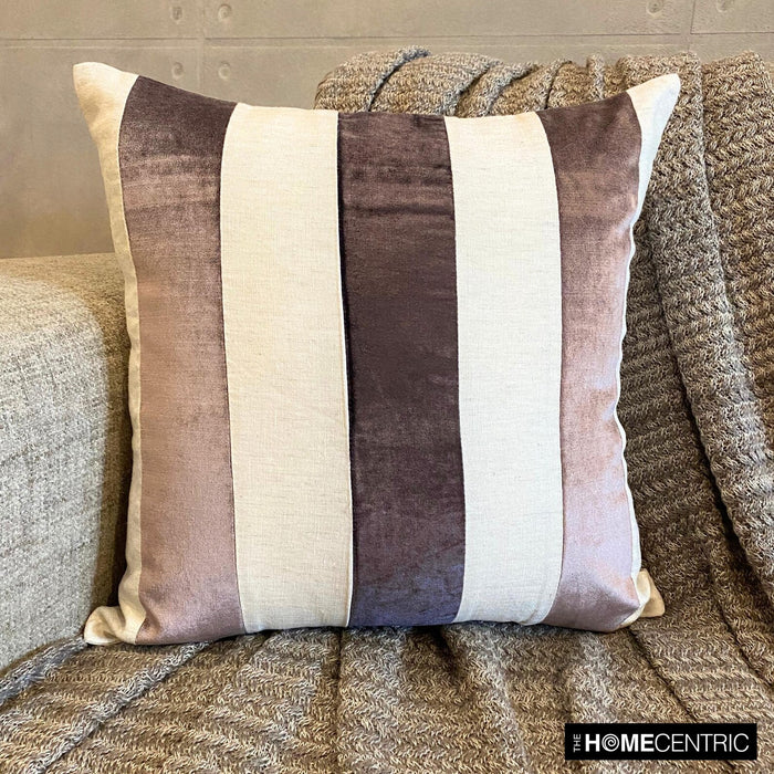 Velvet Band Aubergine - Aubergine Velvet Throw Pillow Cover