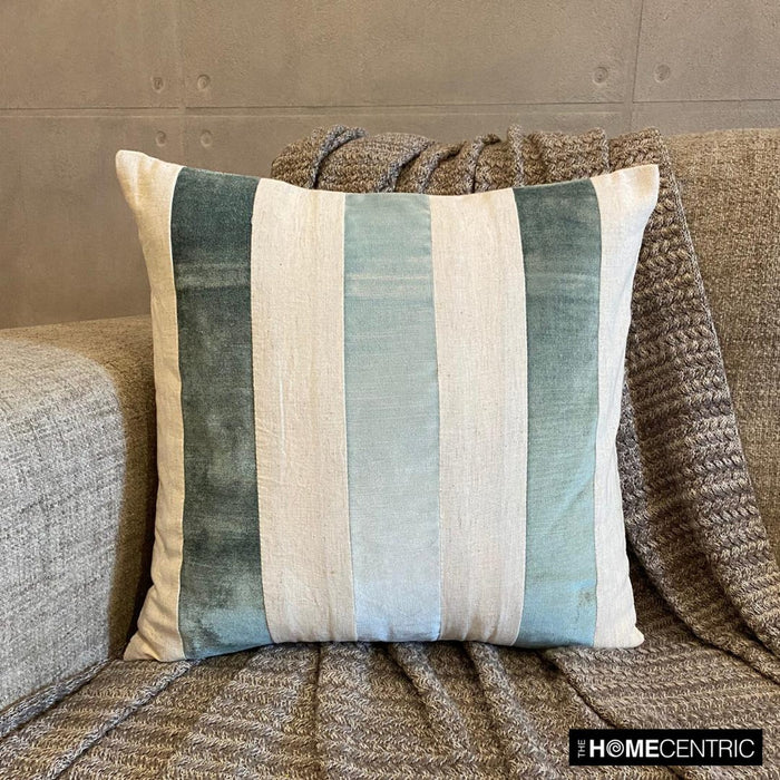 Velvet Band Ice - Blue Velvet Throw Pillow Cover