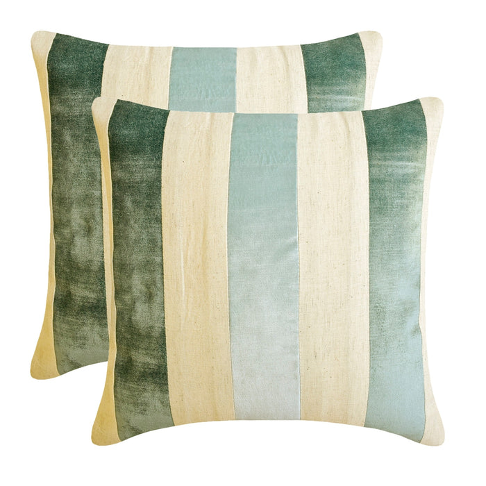 Velvet Band Ice - Blue Velvet Throw Pillow Cover