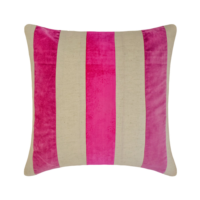 Velvet Band Pink - Pink Velvet Decorative Euro Sham