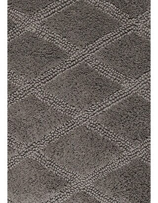 Vera Wang Tufted Diamond Reversible Bath Rug, Coal - Machann.com