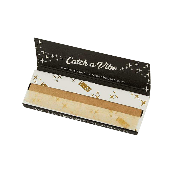 [WHITE][TRANSPARENT]VIBES 1 ¼ Ultra Thin Rolling Papers | Single Pack | Open