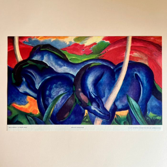 Vintage 1937 Franz Marc “Blue Horses” Art Print