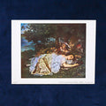 Vintage 1960 Courbet “Two Girls on the Banks of the Seine” Art Print