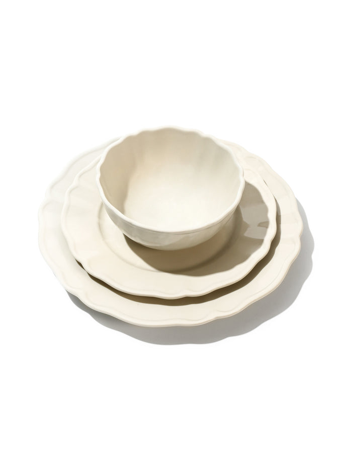 White Petal Dinnerware Set of 12