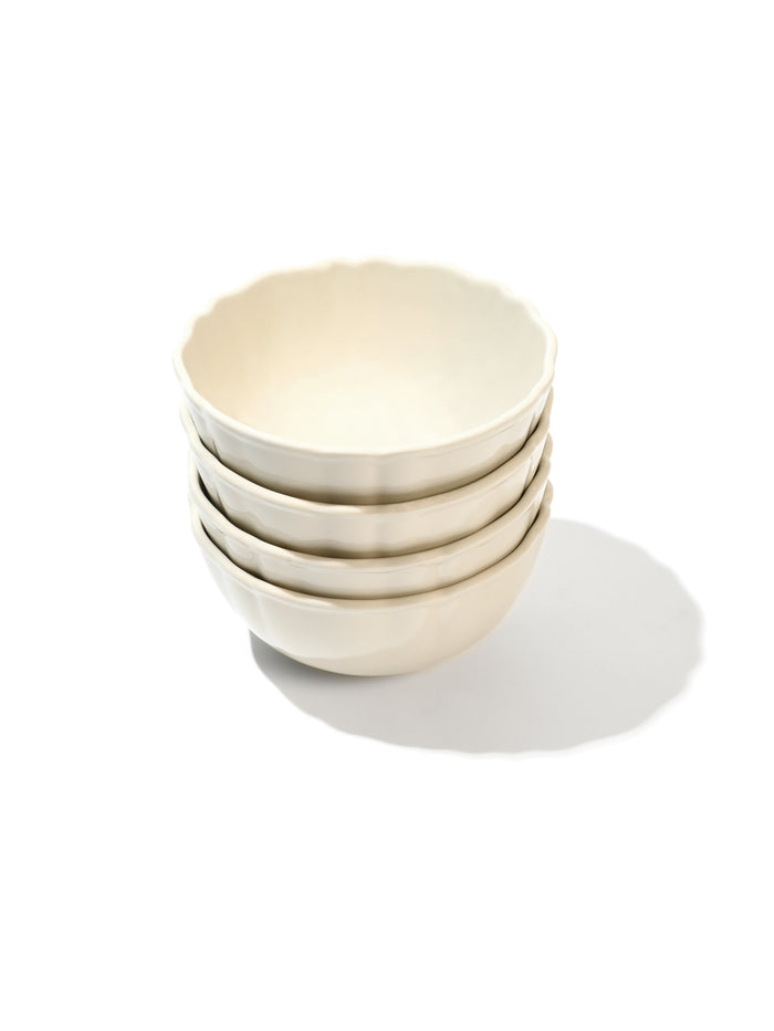 White Petal Bowl, 6 Inch