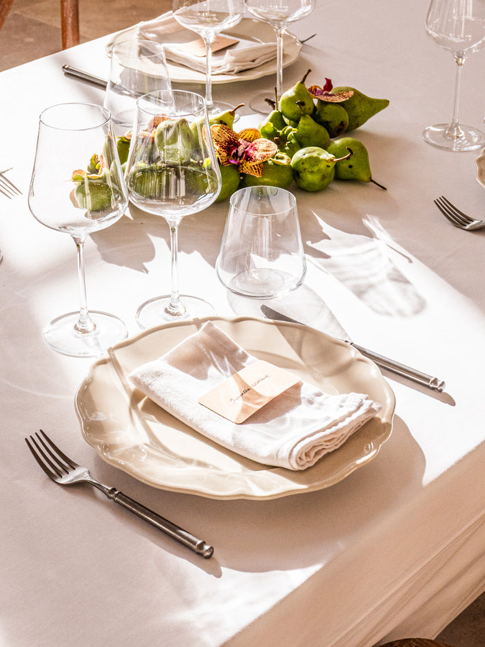 White Petal Plate, 11 Inch