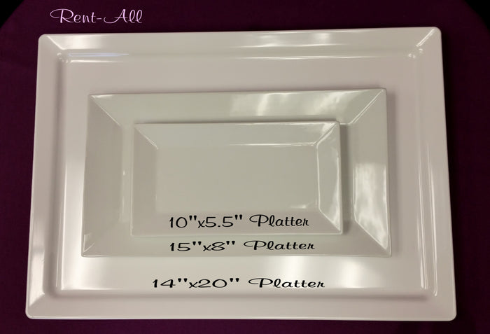 White Rectangular Plate 10" x 5.5"