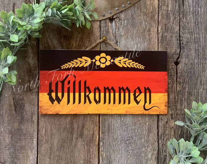 Willkommen German Sign, Oktoberfest: 6x6