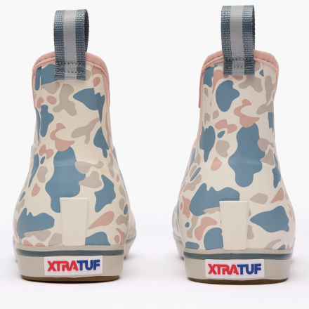 XtraTuf Women's Ankle Deck Boot Ivory Duck Camo