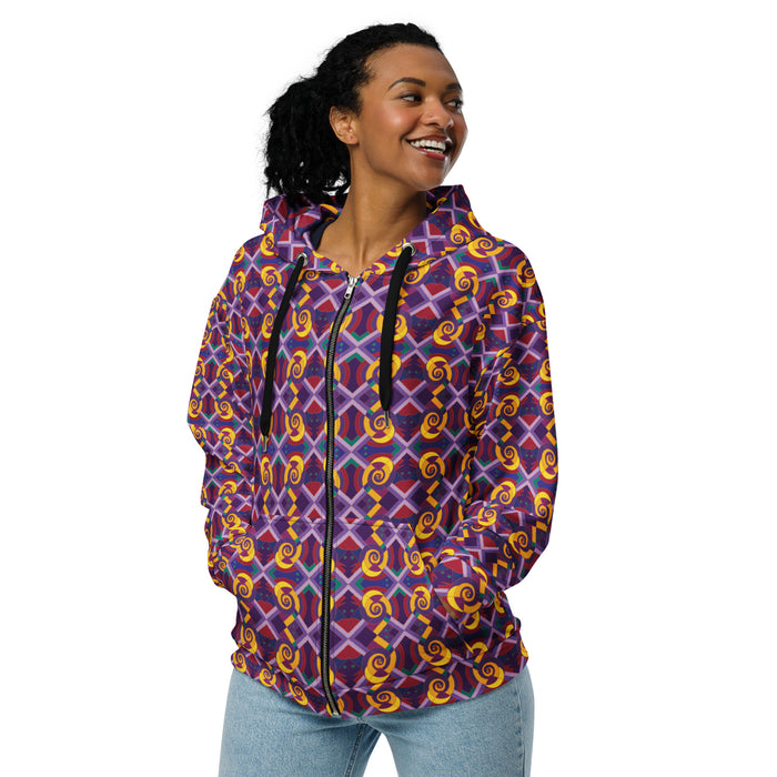Yansa Gathers Zip Hoodie | Black Queer Art