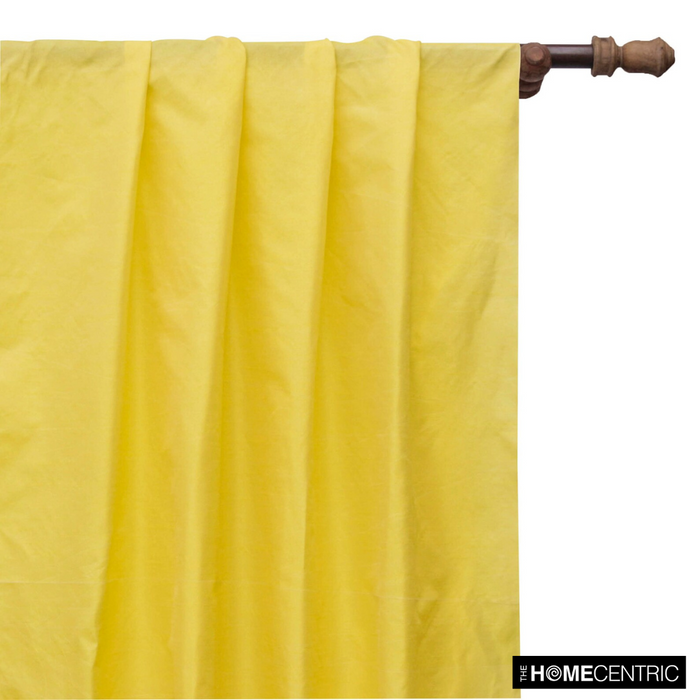 Yellow Art Silk / Faux Silk Fabric By The Yard