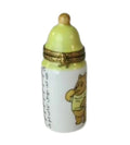 Yellow Baby Bottle Limoges box, hand-painted porcelain made in France