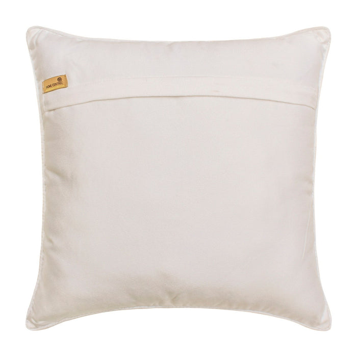Zadie - White & Gold Suede Throw Pillow Cover